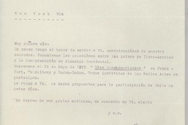 [Carta] 1955 feb. 24, Frankfurt [a] Gabriela Mistral, New York, USA