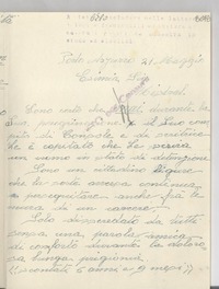 [Carta] 1946 magg. 21, Porto Azzuro, Elba, [Italia] [a] Gabriela Mistral
