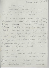 [Carta] 1946 genn. 3, Verona, [Italia] [a] Gabriela Mistral