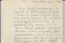 [Carta] 1947 Jan. 1, Flensburg, [Alemania] [a] [Gabriela Mistral]