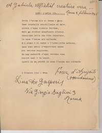[Carta] 1946 febbr. 2, Roma [a] Gabriela Mistral