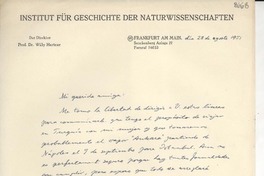 [Carta] 1951 ago. 28, [Frankfurt, Alemania] [a] [Gabriela Mistral]