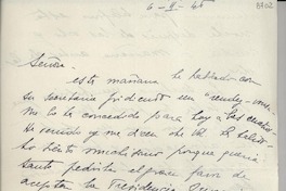 [Carta] 1946 feb. 6, [Italia] [a] Gabriela Mistral