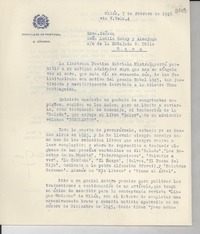 [Carta] 1946 feb. 7, Milán [a] Lucila Godoy Alcayaga