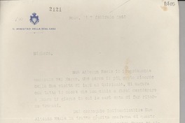 [Carta] 1946 febbr. 7, Roma [a] Gabriela Mistral, Roma