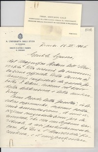 [Carta] 1946 febbr. 12, Firenze, [Italia] [a] Gabriela Mistral