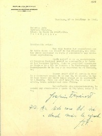 [Carta] 1945 sept. 27, Santiago, [Chile] [a] Gabriela Mistral, Petrópolis, [Brasil]