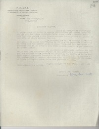 [Carta] 1946, Roma [a] Gabriela Mistral