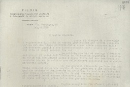 [Carta] 1946, Roma [a] Gabriela Mistral
