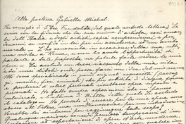 [Carta] 1946 dic., Roma, [Italia] [a] Gabriella [i.e. Gabriela] Mistral