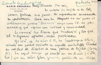 [Tarjeta] [1946], Rimini, Italia [a] Gabriela [Mistral]