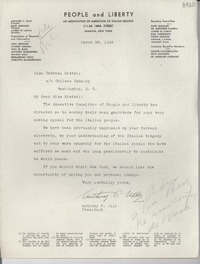 [Carta] 1946 mar. 26, New York [a] Gabriela Mistral, Washington D. C.