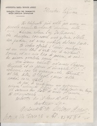 [Carta] [1946], Roma, [Italia] [a] [Gabriela Mistral]