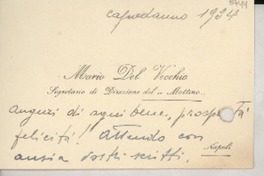 [Tarjeta] [1946?], Nápoles, [Italia] [a] [Gabriela Mistral]