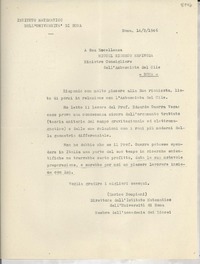 [Carta] 1946 feb. 14, Roma, [Italia] [a] Miguel Rioseco Espinoza, Roma, [Italia]