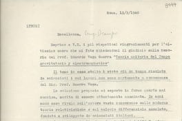[Carta] 1940 feb. 12, Roma, [Italia]