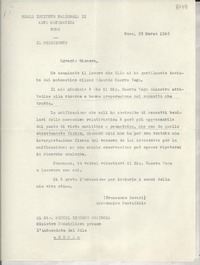 [Carta] 1946 mar. 25, Roma, [Italia] [a] Miguel Rioseco Espinoza, Roma, [Italia]