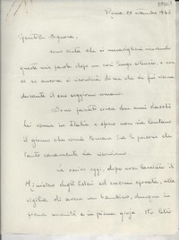 [Carta] 1948 sett. 25, Roma, [Italia] [a] Gabriela Mistral