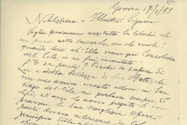 [Carta] 1951 ene. 17, Genova, [Italia] [a] [Gabriela Mistral]