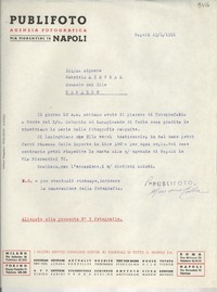 [Carta] 1951 ene. 19, Napoli, [Italia] [a] Gabriela Mistral, Rapallo, [Italia]
