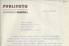 [Carta] 1951 ene. 19, Napoli, [Italia] [a] Gabriela Mistral, Rapallo, [Italia]