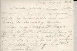 [Carta] 1936 ene. 19, Ilche, [España] [a] Gabriela [Mistral]