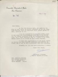 [Carta] 1949 feb. 15, San Francisco, [Estados Unidos] [a] Gabriela Mistral, Santa Barbara, California
