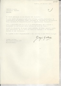 [Carta] 1951 genn. 26, Padova, [Italia] [a] Gabriella Mastril [i.e. Gabriela Mistral], Rapallo, [Italia]