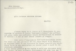 [Carta] 1951 genn. 29, Vezzano, Trento, Italy [a] Gabriela Mistral, Rapallo, [Italia]