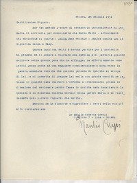 [Carta] 1951 genn. 29, Genova, [Italia] [a] [Gabriela Mistral]