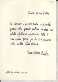 [Carta] 1951 genn., Genova, [Italia] [a] [Gabriela Mistral]