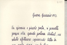 [Carta] 1951 genn., Genova, [Italia] [a] [Gabriela Mistral]
