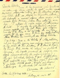 [Carta] 1945 nov. 16, Santiago, [Chile] [a] Gabriela [Mistral]