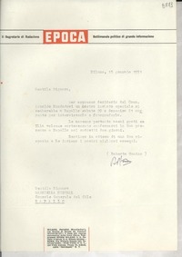 [Carta] 1951 genn. 15, Milano, [Italia] [a] Gabriela Mistral, Rapallo