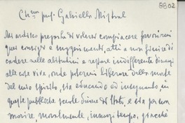 [Carta] 1951 mar. 17, Palermo, [Italia] [a] Gabriela Mistral