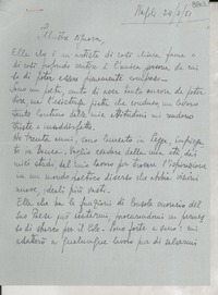 [Carta] 1951 mar. 24, Napoli, [Italia] [a] Gabriela Mistral