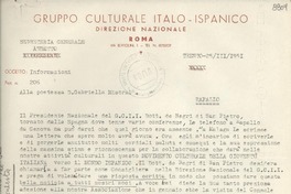 [Carta] 1951 mar. 25, Trento, [Italia] [a] Gabriela Mistral, Rapallo