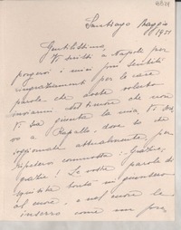 [Carta] 1951 magg., Santiago, Chile [a] [Gabriela Mistral]