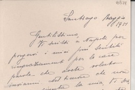 [Carta] 1951 magg., Santiago, Chile [a] [Gabriela Mistral]