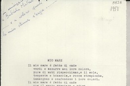 [Carta] [1951] magg., [Italia] [a] Gabriela Mistral