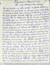 [Carta] 1951 jun. 7, Bari, [Italia] [a] [Gabriela Mistral]
