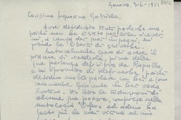 [Carta] 1951 jun. 7, Genova , [Italia] [a] Gabriela [Mistral]