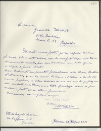 [Carta] 1951 giugno 12, Genova, [Italia] [a] Gabriella [i.e. Gabriela] Mistral, Rapallo, [Italia]