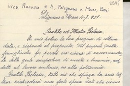 [Carta] 1951 jul. 4, Bari, [Italia] [a] [Gabriela Mistral]