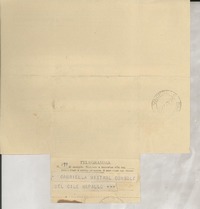 [Telegrama] 1951 apr. 3, Roma, [Italia] [a] Gabriela Mistral, Rapallo