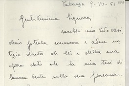 [Carta] 1951 jul. 9, Pallanza, [Italia] [a] [Gabriela Mistral]