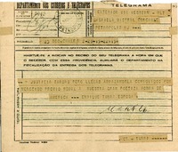 [Telegrama] 1945 nov. 16 [a] Gabriela Mistral, Petrópolis, [Brasil]
