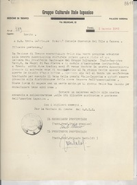 [Carta] 1951 magg. 1, Trento, [Italia] [a] Gabriela Mistral