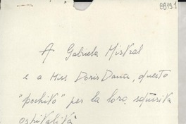 [Carta] 1951 magg. 2, Génova, [Italia] [a] Gabriela Mistral