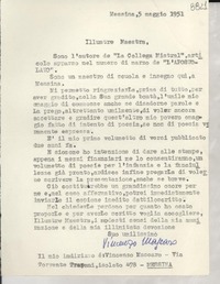 [Carta] 1951 magg. 5, Messina, [Italia] [a] Gabriela Mistral